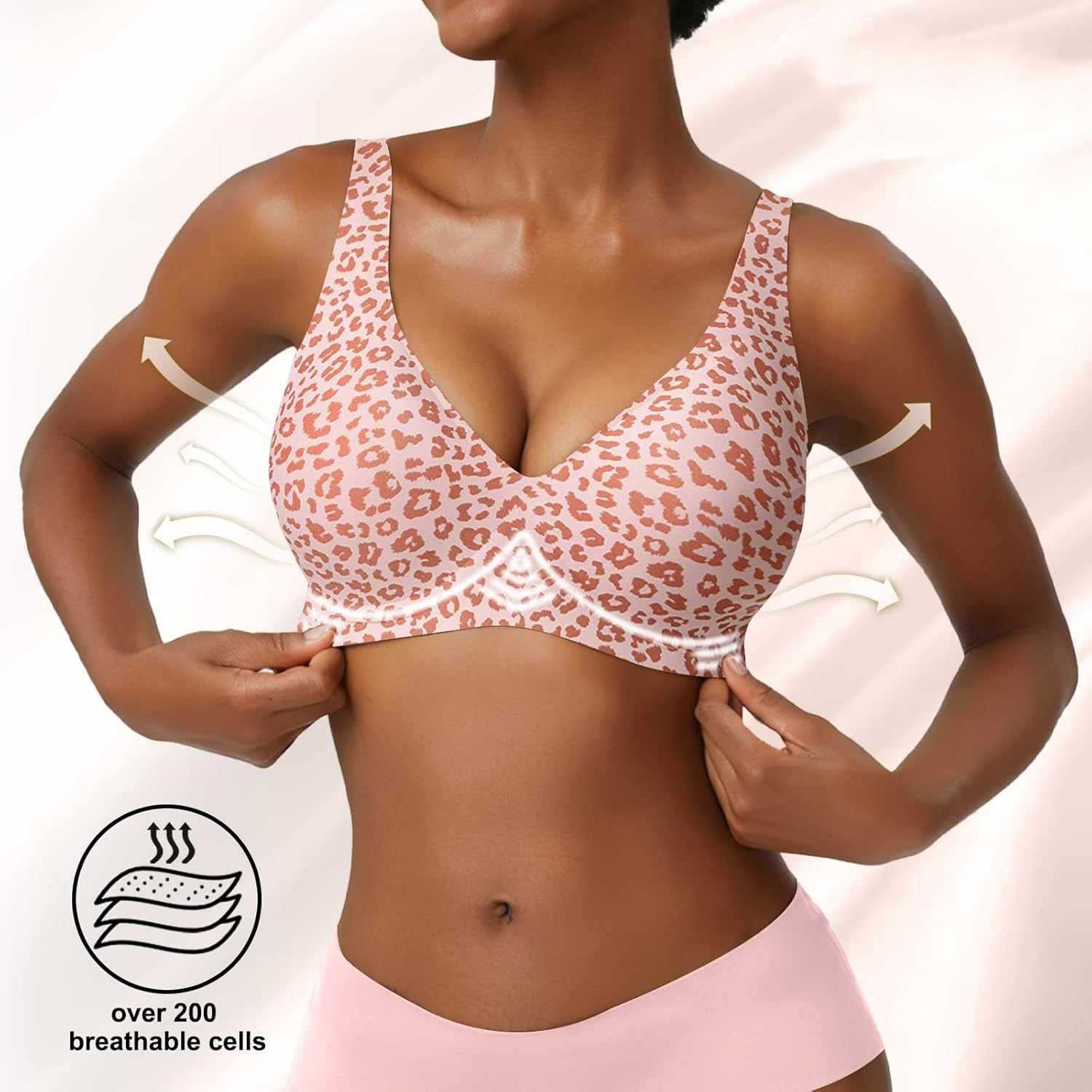 Women's Seamless Pink Leopard  - Full Coverage Bra recension och pris